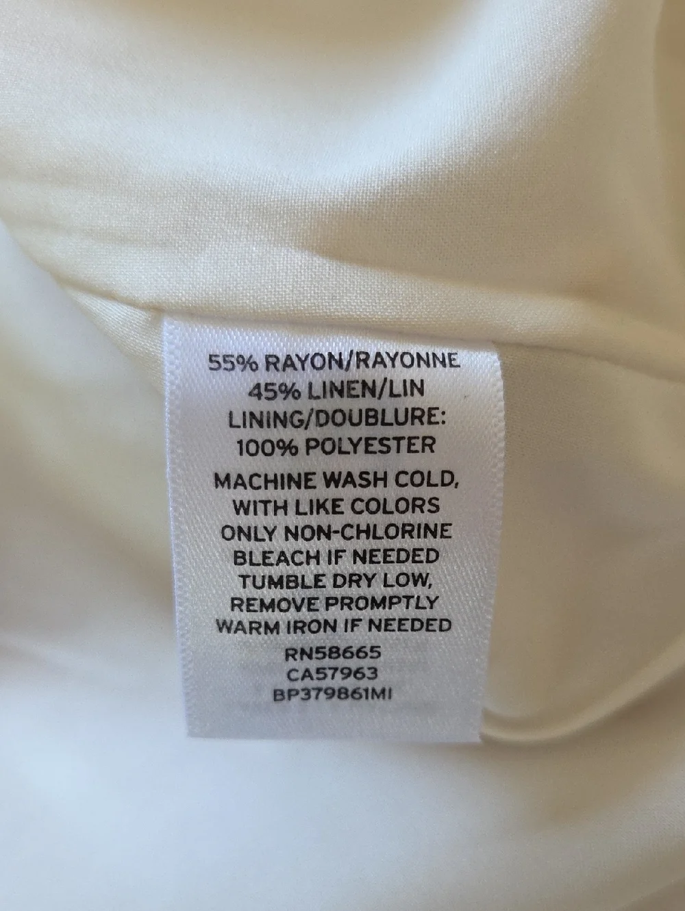 BP Nordstrom Tan & White Linen Blend Single Button Blazer - Size L - Picture 8 of 8